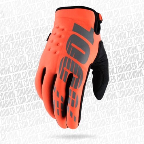 Guantes 100% Brisker Naranja