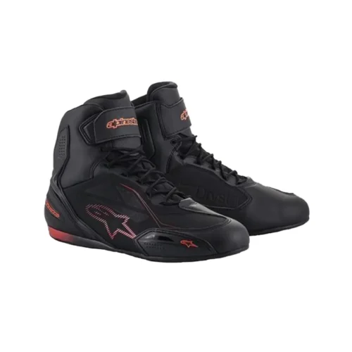 Botas Alpinestars Faster-3 Negro Rojo Fluorescente