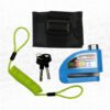 Candado Freno Disco Alarma Guaya Azul