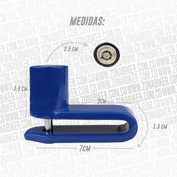 Candado Freno Disco Mediano Azul Oscuro