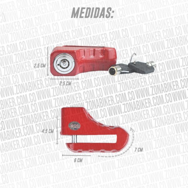 Candado Mediano Fj003 Rojo