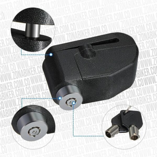 Candado Freno Disco Alarma Azul