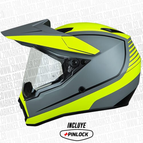 Casco Agv Ax9 Multi Pacific Road Gris Amarillo