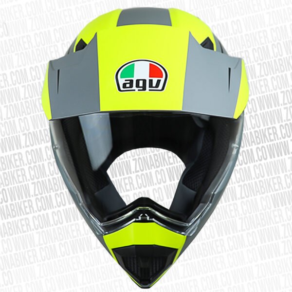 Casco Agv Ax9 Multi Pacific Road Gris Amarillo