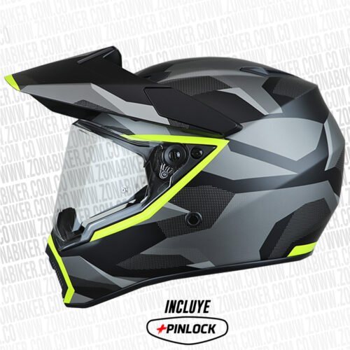 Casco Agv Ax9 Multi Siberia Negro Amarillo Neón