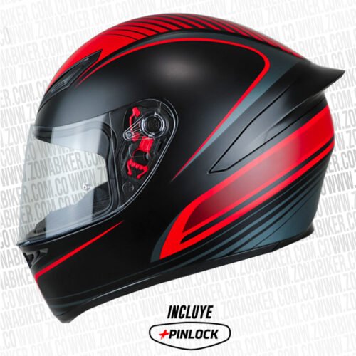 Casco Agv K1 Multi Warmup Rojo