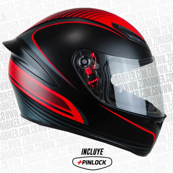 Casco Agv K1 Multi Warmup Rojo
