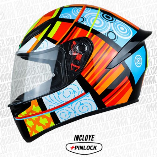 Casco Agv K1 Top Elements Negro Full Color