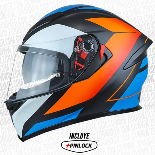 Casco Agv K5 Multi Core Naranja Azul