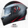 Casco Agv K5 Multithunder Blanco Rojo