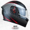 Casco Agv K5 Multithunder Blanco Rojo