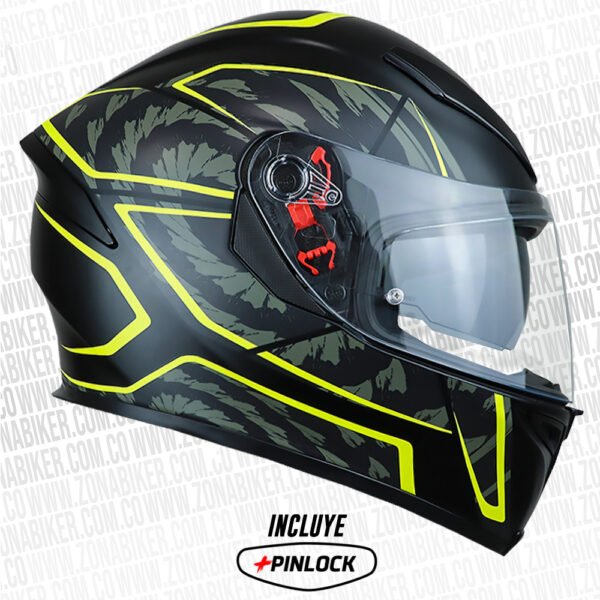 CASCO AGV K5 TORNADO NEGRO AMARILLO