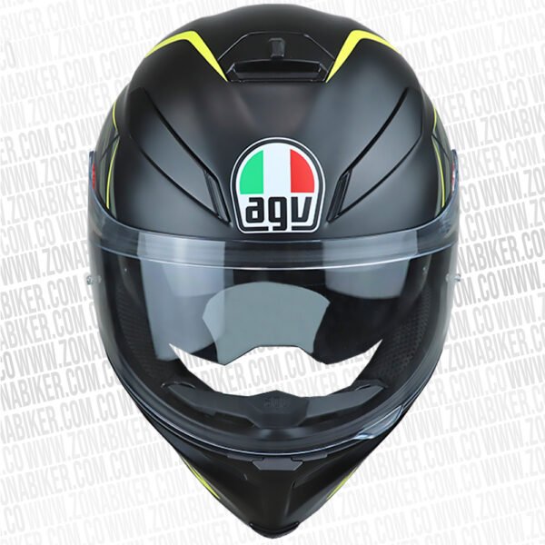 CASCO AGV K5 TORNADO NEGRO AMARILLO