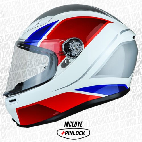 CASCO AGV K6 MULTI HYPHEN ROJO AZUL