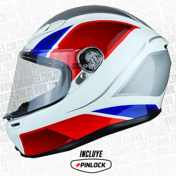 CASCO AGV K6 MULTI HYPHEN ROJO AZUL