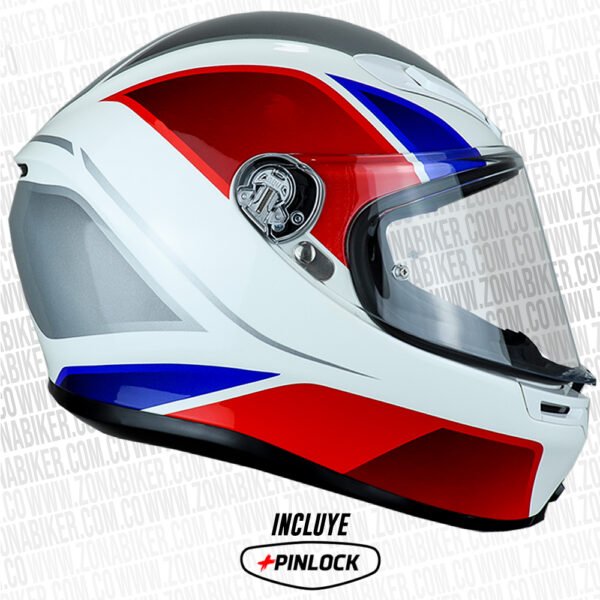 CASCO AGV K6 MULTI HYPHEN ROJO AZUL
