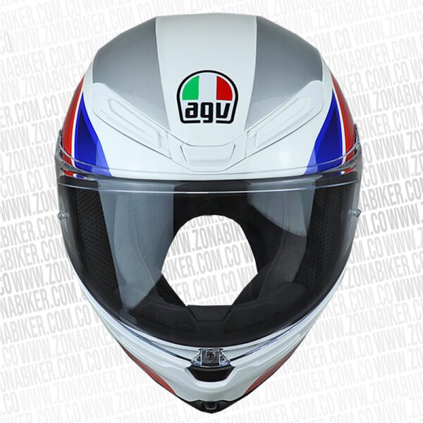 CASCO AGV K6 MULTI HYPHEN ROJO AZUL