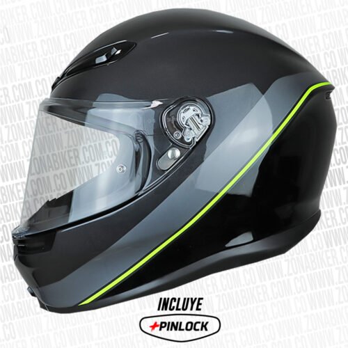 CASCO AGV K6 MULTI MINIMAL NEGRO AMARILLO