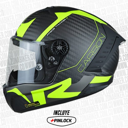 Casco Ls2 805 Thunder Racing 1 Negro Amarillo Neón