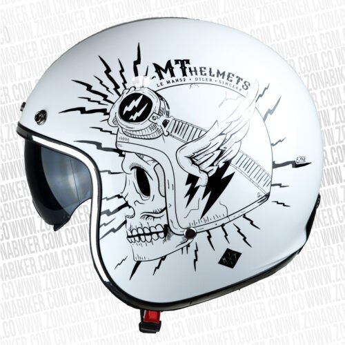 Casco Mt 507Sv Lemans Diler Blanco