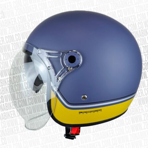 Casco Shaft 121 Scrambl Stripes Azul Navy Dorado