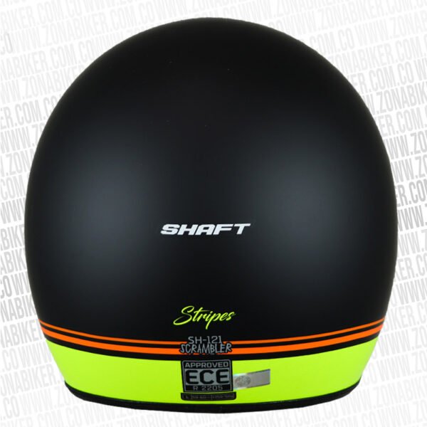 Casco Shaft 121 Scrambl Stripes Negro Amarillo Neón