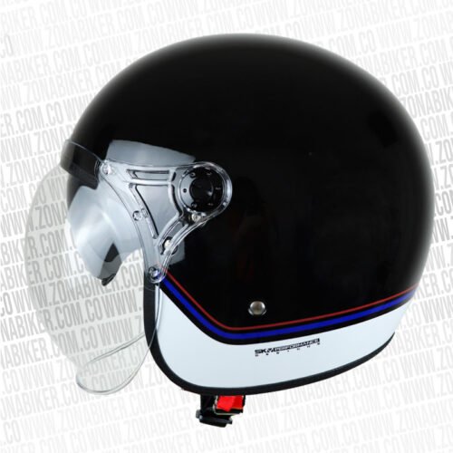 Casco Shaft 121 Scrambl Stripes Negro Blanco