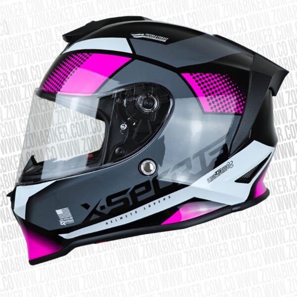 CASCO-X-SPORTS-V151-LEXOT-NEGRO-ROSADO-1.jpg Casco X-Sports V151 Lexot Negro Rosado
