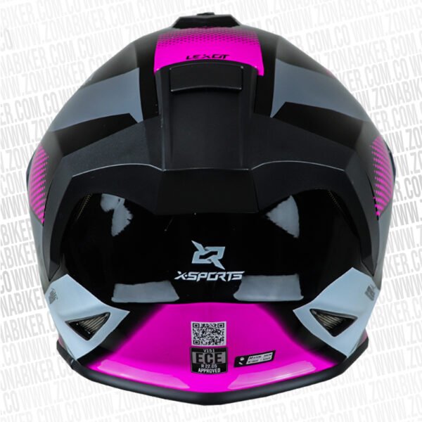 CASCO-X-SPORTS-V151-LEXOT-NEGRO-ROSADO-4.jpg Casco X-Sports V151 Lexot Negro Rosado