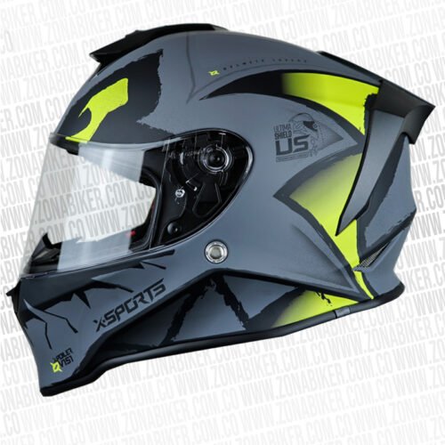 Casco X-Sports V151 Swamp Gris Amarillo