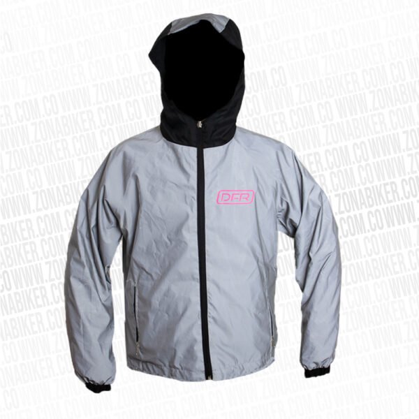 CHAQUETA CORTAVIENTO REFLECTIVA DFR 057 DOBLE FAZ FUCSIA