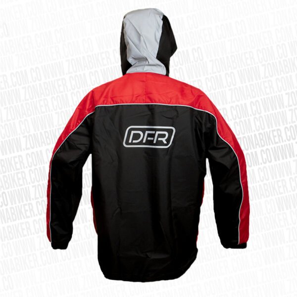 CHAQUETA CORTAVIENTO REFLECTIVA DFR 057 DOBLE FAZ ROJA