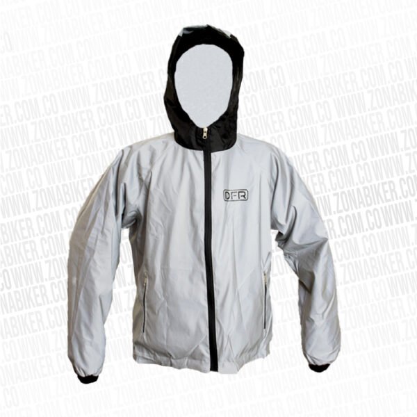 CHAQUETA CORTAVIENTO REFLECTIVA DFR 057 DOBLE FAZ VERDE