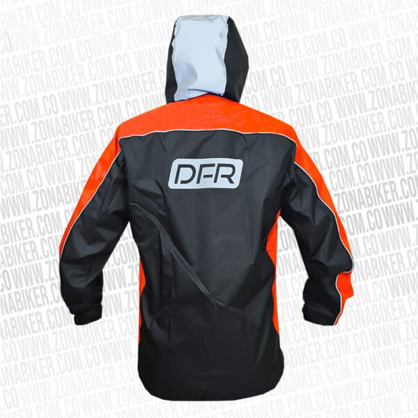 CHAQUETA CORTAVIENTO REFLECTIVA DFR 057 DOBLE FAZ NARANJA
