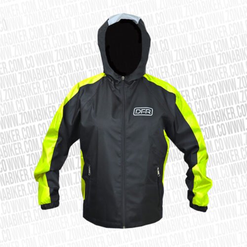 CHAQUETA CORTAVIENTO REFLECTIVA DFR 057 DOBLE FAZ VERDE