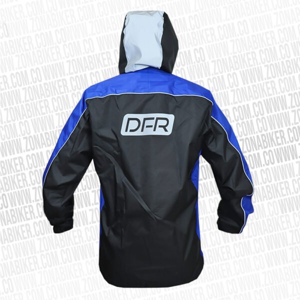 CHAQUETA CORTAVIENTO REFLECTIVA DFR 057 DOBLE FAZ AZUL