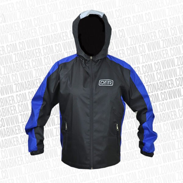 CHAQUETA CORTAVIENTO REFLECTIVA DFR 057 DOBLE FAZ AZUL