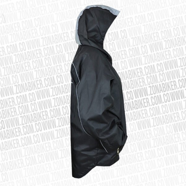 CHAQUETA CORTAVIENTO REFLECTIVA DFR 057 DOBLE FAZ NEGRA