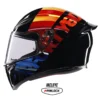 Casco Agv K1-S Top Pulse Negro Naranja