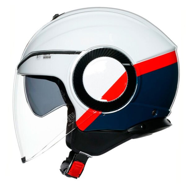 Casco Agv Orbyt Multi Block Blanco Azul Rojo