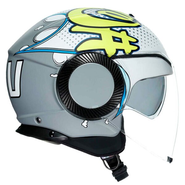 Casco Agv Orbyt Multi Vibes Gris Amarillo
