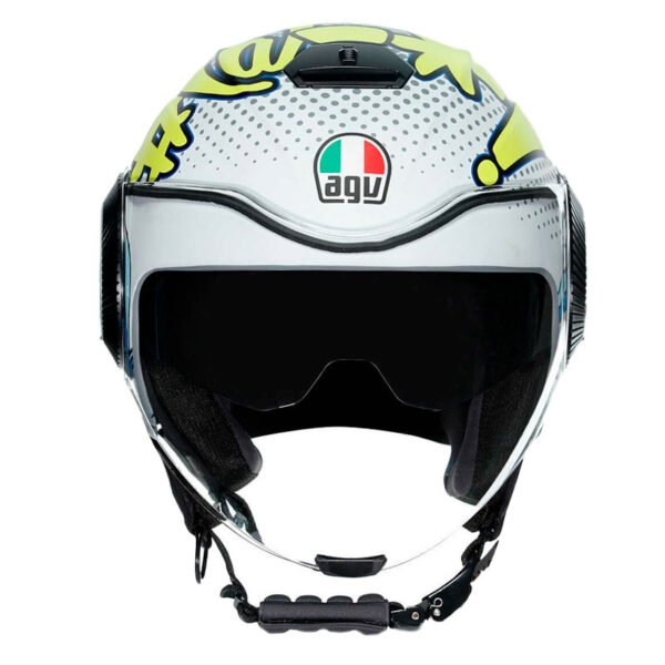 Casco Agv Orbyt Multi Vibes Gris Amarillo