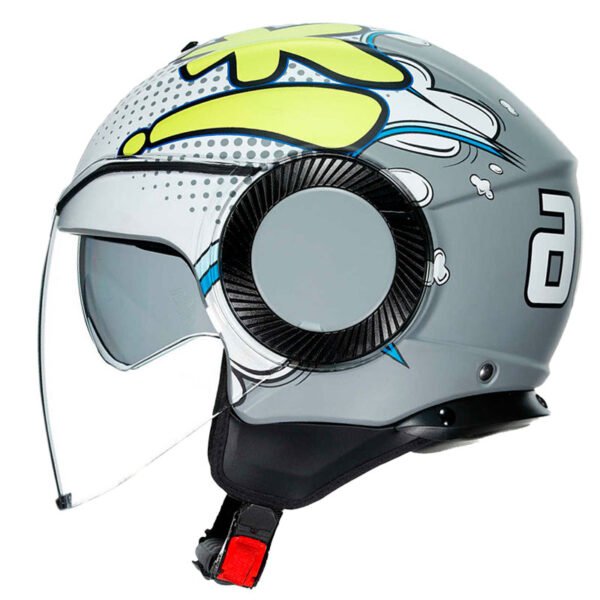 Casco Agv Orbyt Multi Vibes Gris Amarillo