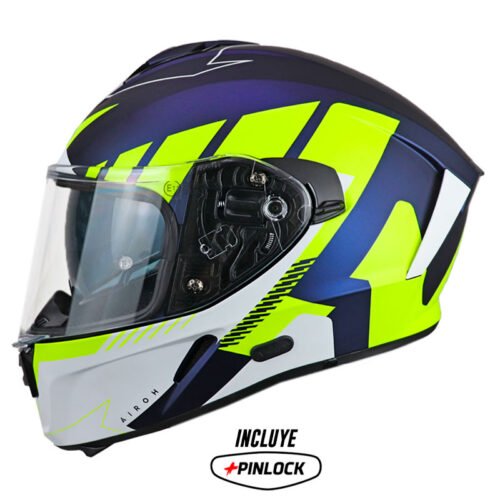 Casco Airoh Spark Rise Azul Amarillo