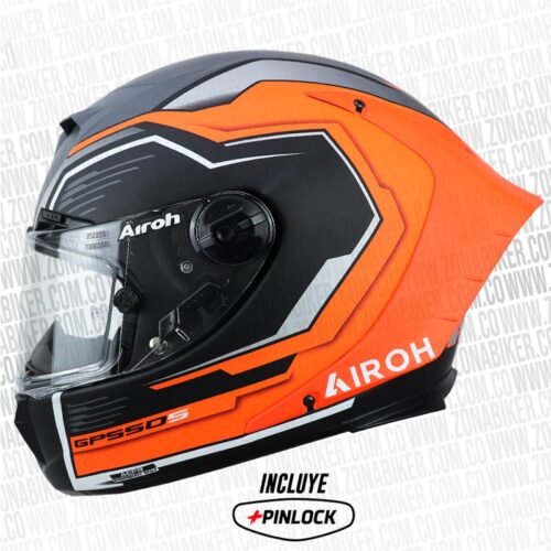 Casco Airoh Valor Gp550 S Rush Naranja Fluorescente
