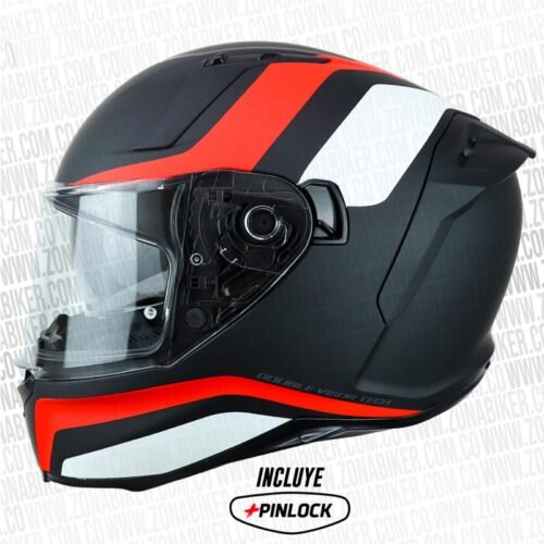 Casco Caberg Avalon Blast Negro Blanco Rojo