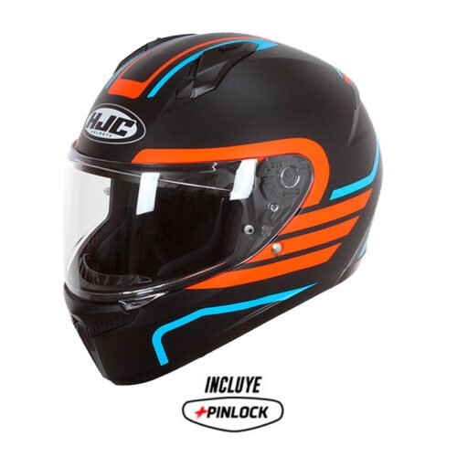 Casco Hjc C10 Lito_Mc27-Sf Negro Azul Naranja