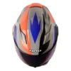 Casco Hro 3400Dv Evo Breaks Gris Naranja Visor Iridium Azul