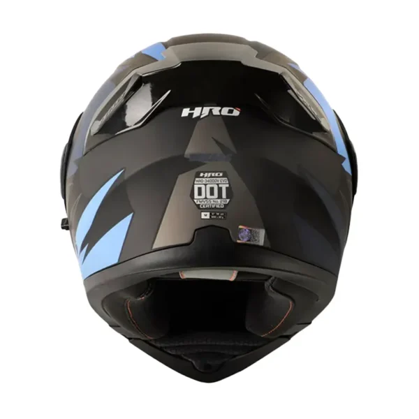 Casco Hro 3400Dv Evo Breaks Negro Azul Visor Iridium Azul