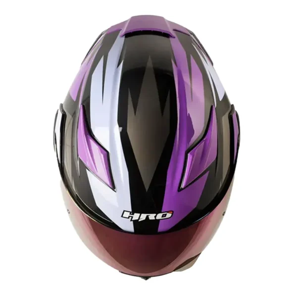 Casco Hro 3400Dv Evo Breaks Negro Morado Visor Iridium Morado
